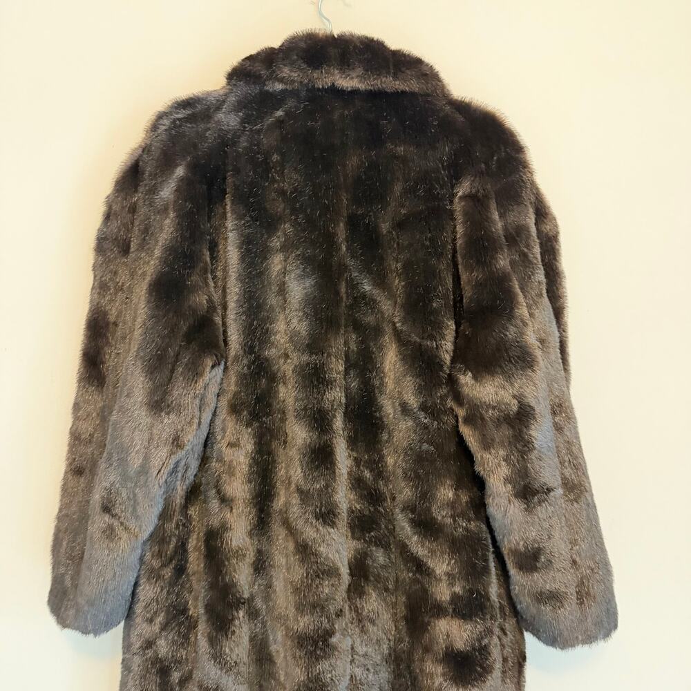 Vintage Shaytoon Faux Fur Coat Brown Plush Mob Wife Winter Luxury Formal England - Picture 4 of 15